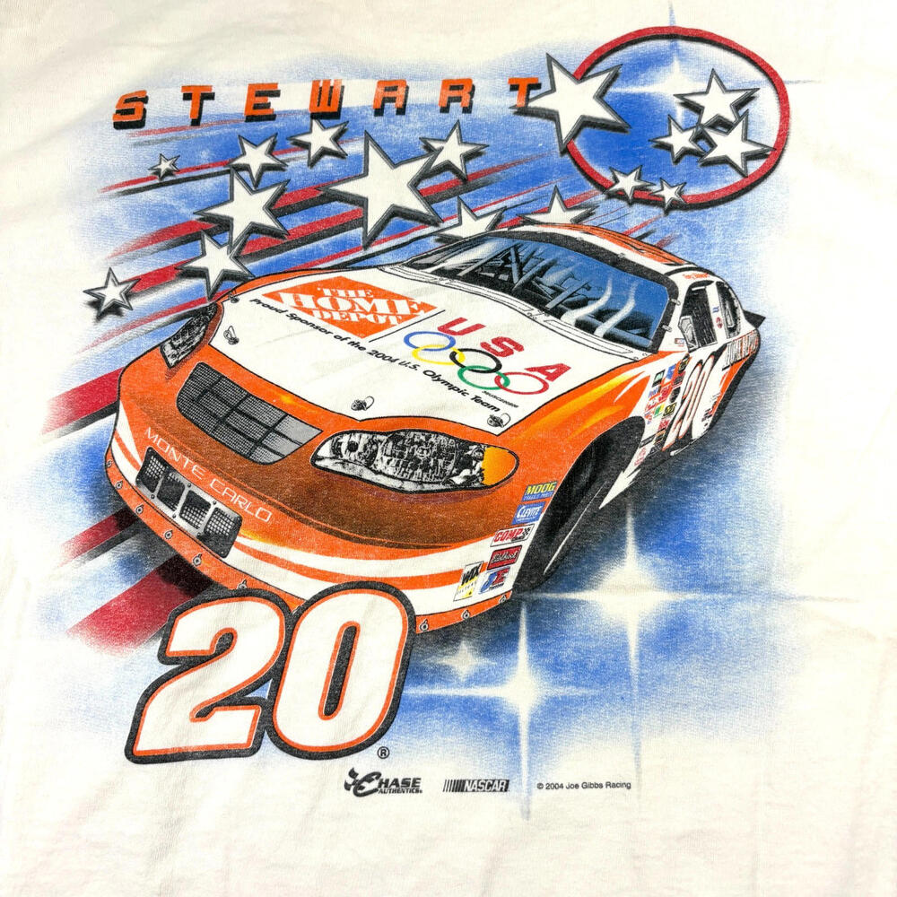 Chase Authentics Mens 2XL Tony Stewart NASCAR USA Olympics Graphic T Shirt